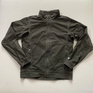 Kuhl Jacket Mens Medium Spurr Black Full Zip Patina Dyed Outdoor Cotton Nylon - Picture 1 of 13