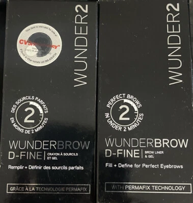 2 PK Wunder2 Wunder Brow D-Fine Liner + Gel Blonde FAST FREE SHIPPING - Image 1 of 4