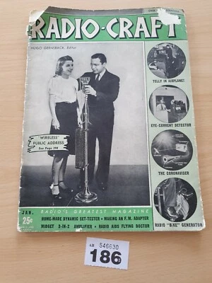 Radio Craft Magazine Jan 1940 Dynamic Self Tester Aids Flying Doctor, Midget Amp - Image 1 of 4