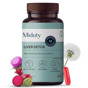 Miduty Palak Notes Liver Detox Supplement- Supports Fatty Liver-60 Capsules - Picture 1 of 7