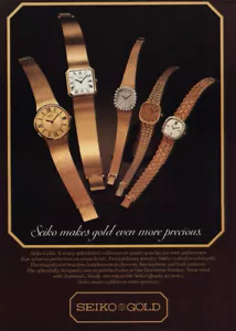 Relojes Seiko 1980: oro aún más precioso anuncio impreso vintage - Imagen 1 de 1
