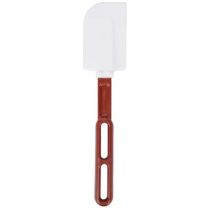 SPATULA, BAKER 10" SILICONE WHITE W/RED HANDLE HEAT RESISTANT - Picture 1 of 1