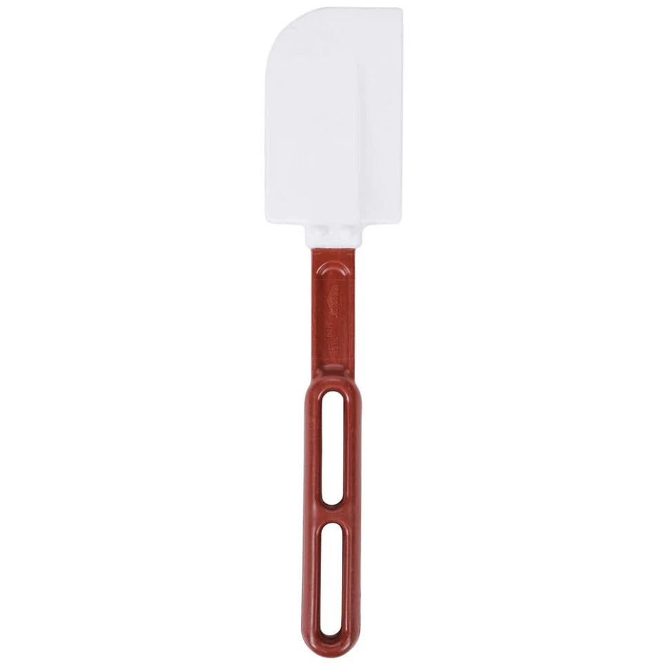 SPATULA, BAKER 10" SILICONE WHITE W/RED HANDLE HEAT RESISTANT - Image 1 of 1