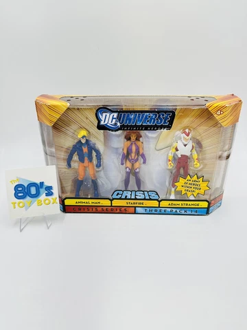 DC Universe Crisis 3 Pack 14 Animal Man Starfire Adam Strange 2008 NIB Cover