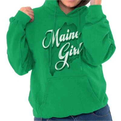 Maine Moda Maine Niña Moda Orgullo Estatal Mujer Sudadera Pullover con Capucha Foto 1 de 4