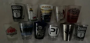 11 Maine/New Hampshire/Vermont Themed Shot Glasses - Brand New - Picture 1 of 11