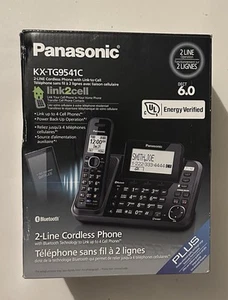 Teléfono inalámbrico Panasonic KX-TG9541C de 2 líneas con Link2Cell y contestador automático - Imagen 1 de 8