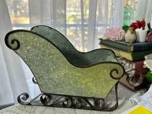 TRINEO NAVIDAD METAL GALVANIZADO - Imagen 1 de 8