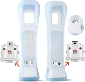 2x Sensor Adaptador Motion Plus y Funda Silicona para Mando a Distancia Nintendo Wii - Imagen 1 de 7
