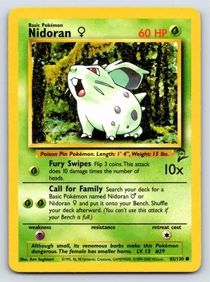 Base Set 2 - LP - Nidoran F 082/130 Normal US Seller - Image 1 of 2