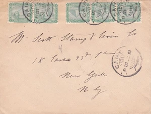 Egipto 1893 Cubierta enviada a EE. UU. con CD El Cairo - Imagen 1 de 2