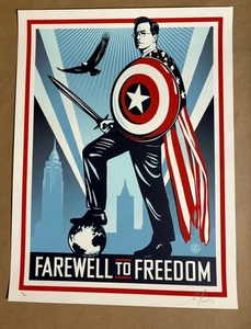 Póster impresión artística gigante Stephen Colbert Shepard Fairey Obey Late Show Farewell - Imagen 1 de 6