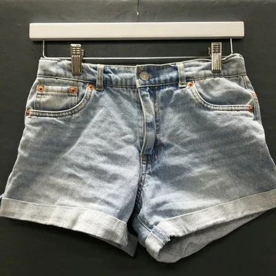 Pantalones Cortos Levi's Mini Mamá Bordados Puño Enrollado Bordados Denim Niñas 14 Foto 1 de 4