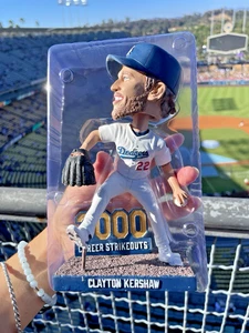 Clayton Kershaw 3000 Career Strikeouts Dodgers SGA  2025 Bobblehead 9/20 - Picture 1 of 3