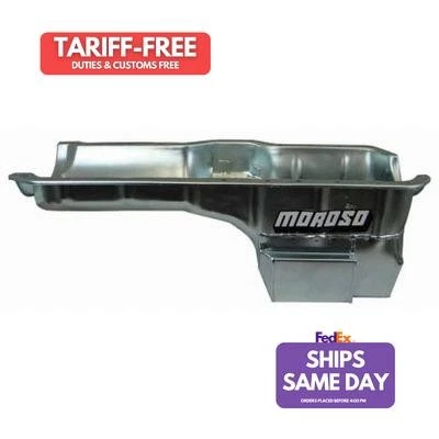 Moroso 27862, One Zinc Steel Oil Pan Steel 4.0L Fits Jeep Wrangler/Cherokee  - Image 1 of 4