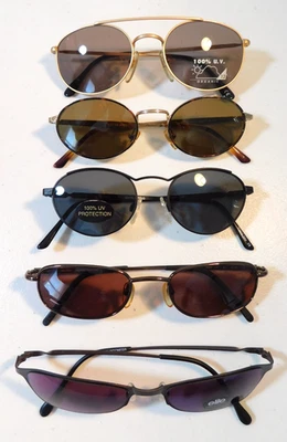 Vintage 5 piezas Lote Surtido Bolsa de Agarre Gafas de Sol de Metal Lote Nuevo Antiguo Stock #99d Foto 1 de 4