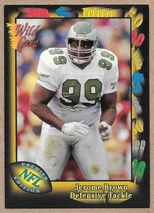 1991 Wild Card #93 Jerome Brown Philadelphia Eagles - Picture 1 of 2