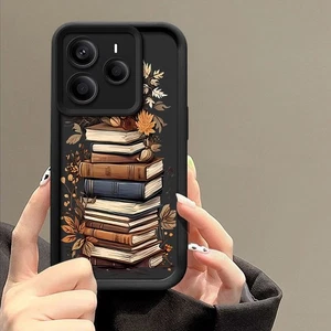 For Xiaomi Redmi Note 13 Pro 14 12 14T Poco X6 Silicone Book Pattern Case Cover - Picture 1 of 12
