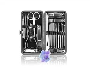 19PCS Pedicure 💅🏼Nail Toe Clippers Manicure Kit Cleaner Cuticle Grooming - Picture 1 of 7