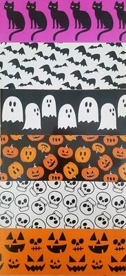 6 rótulos de garrafa de vinho refrigerante Halloween gato preto fantasmas abóbora morcegos esqueleto  - Imagem 1 de 3