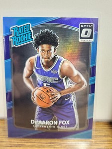 2017-18 Donruss Optic De'Aaron Fox Rated Rookie Purple Holo