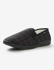 RIVERS - Mens Winter Slippers - Casual Shoes - Black Slip On - Cozy Footwear