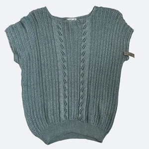 Top donna maglia vintage busto 35-36" taglia L blu coret Grandmacore Cottagecore nuovo con etichette - Foto 1 di 7