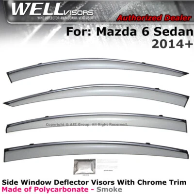 Viseras WELL para Mazda 6 2014-2017 viseras de ventana lateral con deflectores Foto 1 de 4