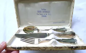 idea regalo set 3 posate argento 800 CLEMENTI BUCCELLATI BOLOGNA 1950 - Foto 1 di 7