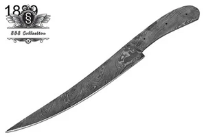 Custom Handmade Damascus Steel Jagd Rohling Klinge Messer mit einzigartigem Muster - Bild 1 von 5
