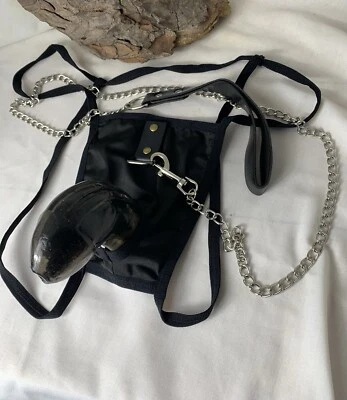 ¡Bolsa para posar para hombre con soporte para dong de goma suave y correa de cadena de metal desmontable! Foto 1 de 4