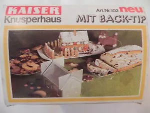 VTG Kaiser Knusperhaus Backform Party Cake House Pan w/Recipe W. Germany - Picture 1 of 15