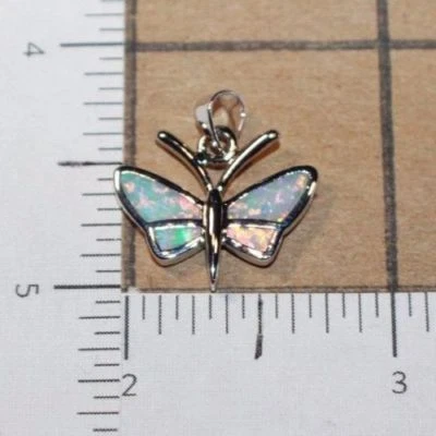 Brincos de opala de fogo pingente pedra preciosa prata joia chique borboleta coquetel gota  - Imagem 1 de 4