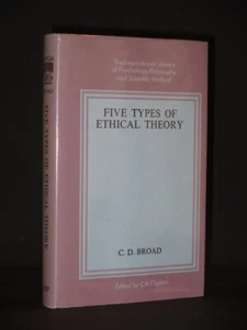 Five Types of Ethical Theory C.D.BROAD 1979 HB & Jacket Philosophy/Ethics - Bild 1 von 8