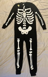 Skeleton Adult XS PJs Children’s Place Brand Glow In Dark Black Costume Cosplay - Picture 1 of 13