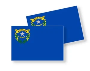 PEGATINAS DE BANDERA DEL ESTADO NEVADA - Calcomanía de vinilo - Elige la talla - Juego de 2 pegatinas - Imagen 1 de 3