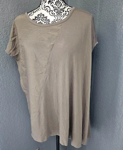 Nuevo sin etiquetas Blusa Top Para Mujer Etiqueta Negra Por Chico's Alto/Bajo Marrón Talla Mediana - Imagen 1 de 12
