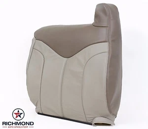 2001 GMC Sierra 1500 C3 - Lado del conductor Inclinado Cubierta de cuero Cubierta de asiento de cuero 2-Tone Tan - Imagen 1 de 11