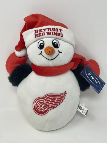 Detroit Red Wings Plush Snowman Santa Hat NHL National Hockey League Cover