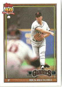 RICK REUSCHEL SAN FRANCISCO GIANTS #422 - TOPPS NM-MT 1991 - Picture 1 of 2