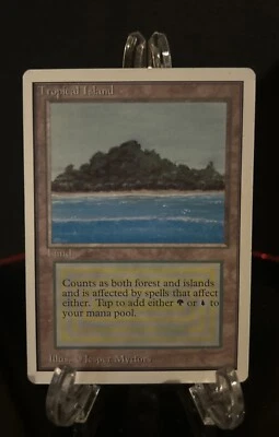 Tropical Island MTG Unlimited Ungraded LP Light Play Rare Vintage Dual Land - Image 1 of 2
