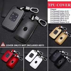 Car Remote Key Holder Shell Fob Cover Case with Keyring For Renault Clio Megane - Picture 1 of 12