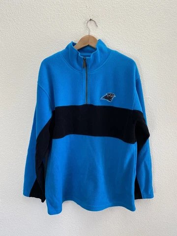 Vintage Carolina Panthers NFL STARTER 1/4 Zip Fleece Pullover Men's Large VTG Cover