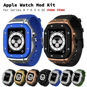 Protective Rugged Case+Watch Band Strap Modification Kit For iWatch Series 8 765 - Picture 1 of 19