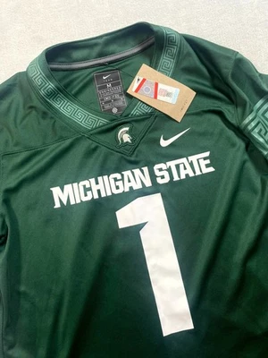Camiseta deportiva Nike Team Dri Fit para mujer M verde #1 NCAA Michigan State Spartans fútbol Foto 1 de 4