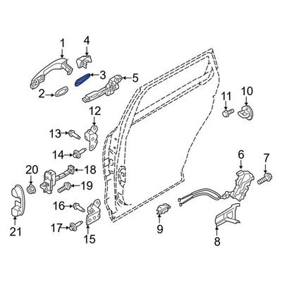 For Kia Sorento 2021-2024 Kia 82664S9000 Exterior Door Handle Pad - Image 1 of 2