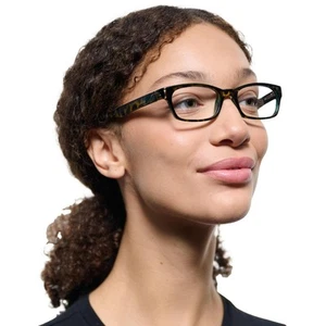 Womens Rectangular Plastic Reading Glasses Colleen in Tortoise Teal Inner Color - Picture 1 of 35