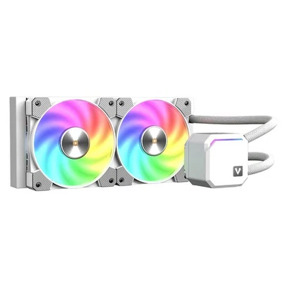 Vida BiFrost 240mm AIO White ARGB Liquid CPU Cooler 2 x LED PWM Lüfter 250W TDP - Bild 1 von 4