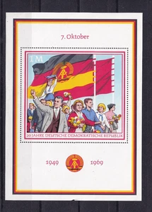 RDA MNH ** Bloque 29 20 Aniversario RDA Souv Hoja - Imagen 1 de 1
