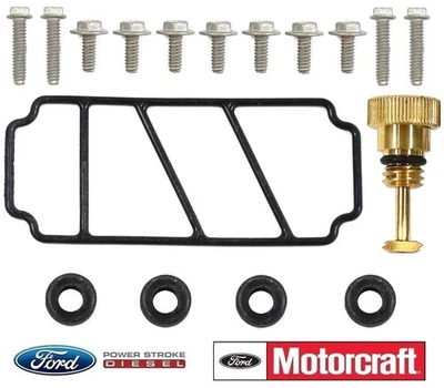 6.0L Powerstroke HFCM Fuel Pump Gasket & OEM Upgraded WIF Drain Plug Kit CG-809 - Image 1 of 4